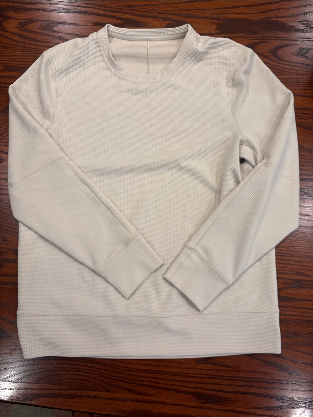 Lululemon Cream Waffle Knit Long Sleeve